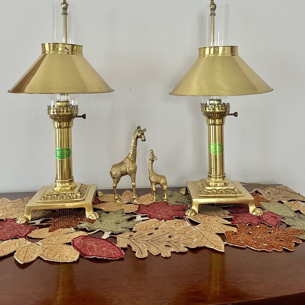 VTG Brass Orient Express Paris-Istanbul Table Lamp